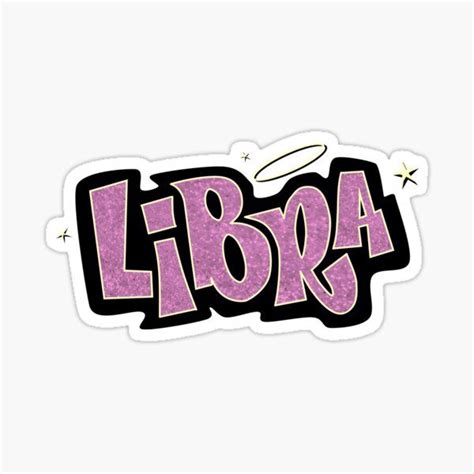 Libra Bratz Style Iconic Pink Glitter Font Logo Cute Y2k Aesthetic