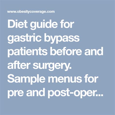 Pin On Gastric Bypass Diet