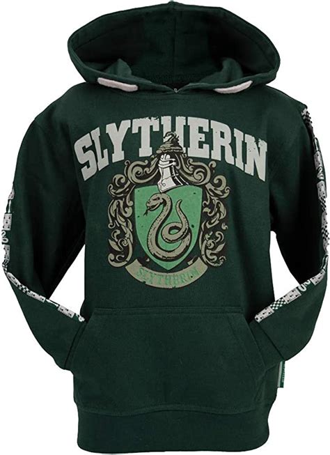 Licensed Unisex Kids Harry Potter Slytherin Hoodie Sizes 1 Year To 13