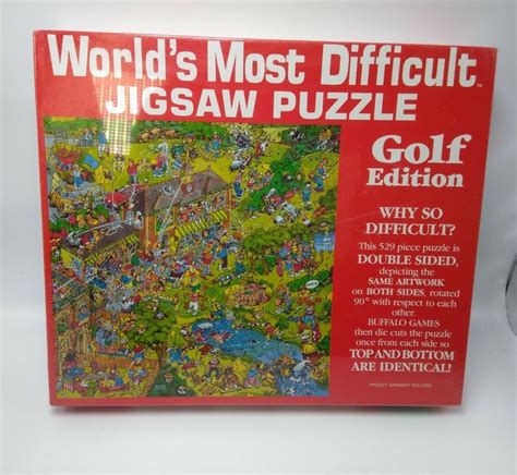 Worlds Most Difficult Jigsaw Puzzle 529 Double Sided Pieces 1991 Golf