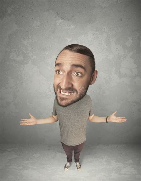 Funny Person With Big Head Stock Photo Image Of Adult 67659146