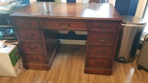 View this item and discover similar desks for sale at pamono. Mid-Century Colonial Desk with Typewriter pull-out shelf ...