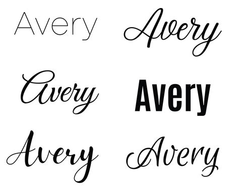 Buy Avery Svg Baby Names Svg Wedding Names Svg Online In India Etsy