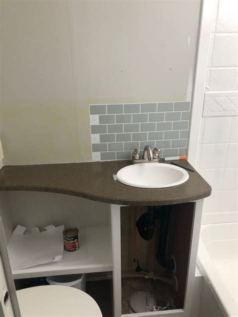 These cheap bathroom remodel ideas for small bathrooms are quick and easy. R.V. Bathroom Makeover in 2020 | Bathroom makeover ...