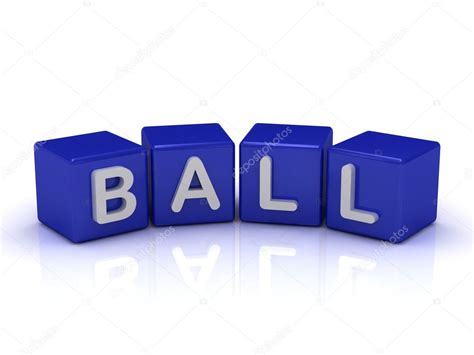 Ball Word On Blue Cubes — Stock Photo © Naraytrace 12328125