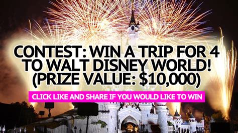 Contest Win A Trip For 4 To Walt Disney World Prize