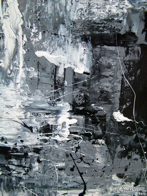 Black And White Abstract Art Monochromatic Abstract Painting