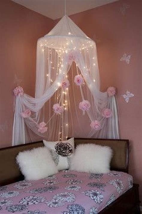 30 Hottest Canopy Ideas With Sparkling Lights Décor Girls Bedroom