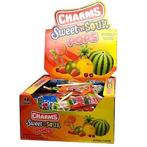 Charms Sweet And Sour Lollipops 48ct For Sale Online Ebay
