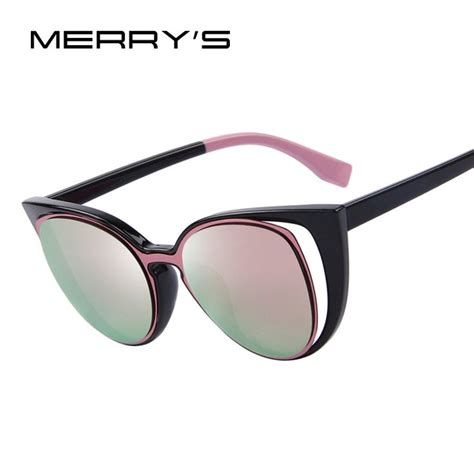 Merry S Fashion Cat Eye Sunglasses Women Brand Designer Retro Pierced Female Sun Glasses Oc