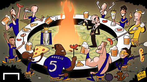 Cartoon Leicester City Champions Feast