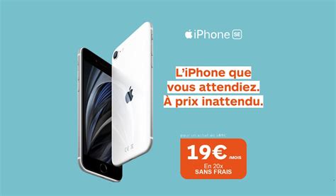 Payez en 20 fois 19€ votre iPhone SE 2020