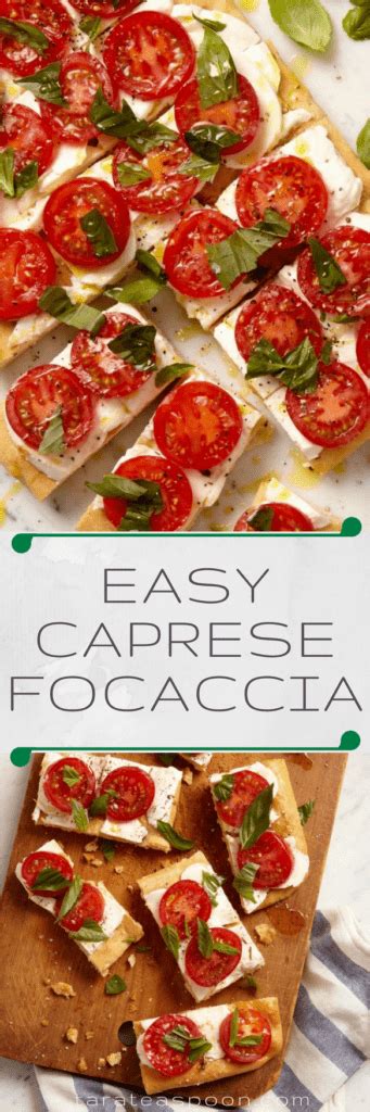 Easy Caprese On Focaccia Recipe Appetizer Or Side Tara Teaspoon