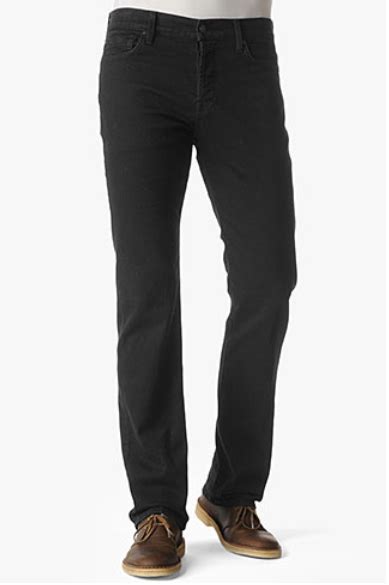 7 For All Mankind Standard Classic Straight Leg Black Shop Boutique Flirt