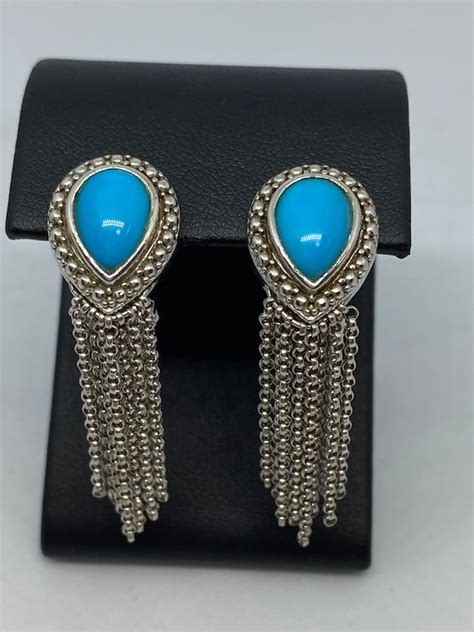 Sterling Silver Sleeping Beauty Turquoise Earrings Gem