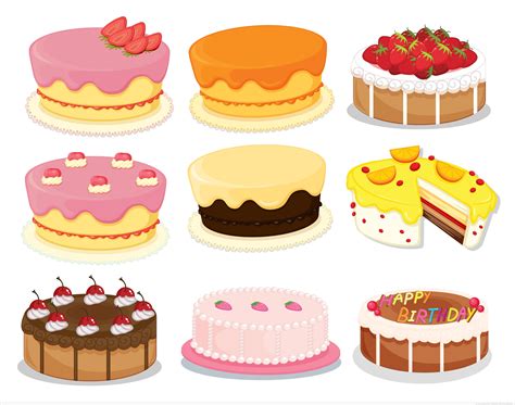 Vector Cakes And Sweets Free Download Cake Clipart Cake Flavors
