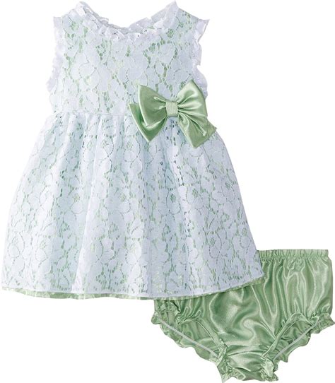 Youngland Baby Girls Newborn Allover Lace Dress Mint 0 3