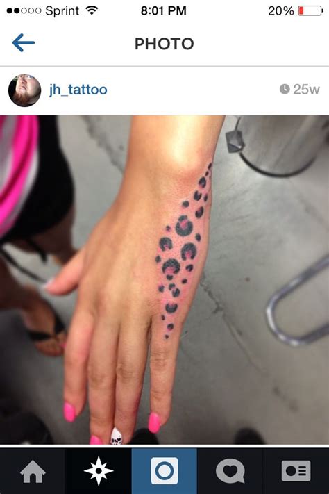 Leopard Cheetah Print Tattoo Hand Print Tattoos Wrist Tattoos Finger