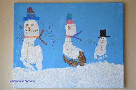 Frosty The Snowman Footprint Craft Dresses N Messes