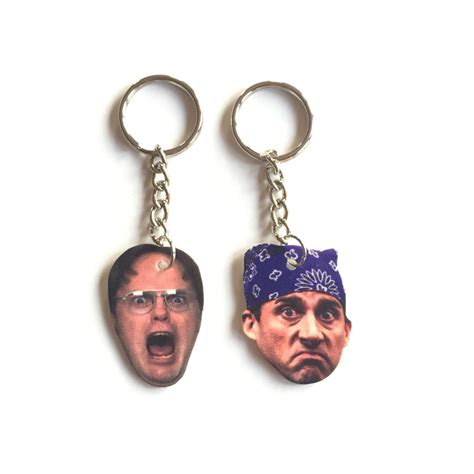 Dwight Schrute And Michael Scott Keychains The Office Keychains 1 By