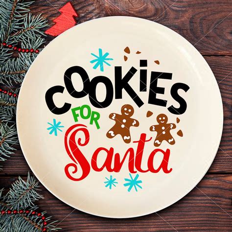 Christmas Set Cookies For Santa Plate Svg Milk For Santa Mug Etsy
