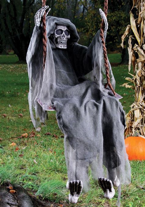 Hang A Swinging Grim Reaper To Your Yard For Your Outdoor Halloween D