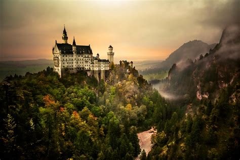 Man Made Neuschwanstein Castle Hd Wallpaper