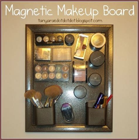 Diy | magnetic makeup board in 10 easy steps. Magnetic makeup board. | Magnetic makeup board, Craft organization, Bedroom organization diy