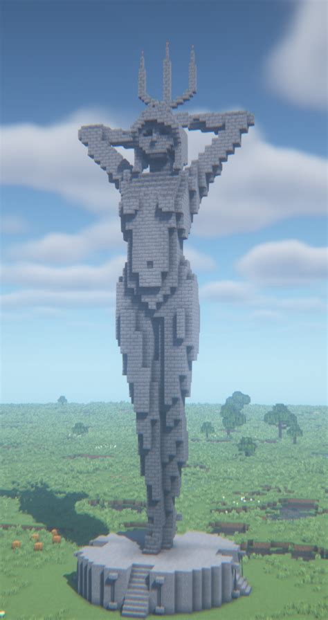 Ocean Goddess Statue Minecraft Minecraft Medieval Buildings Minecraft Statues Minecraft
