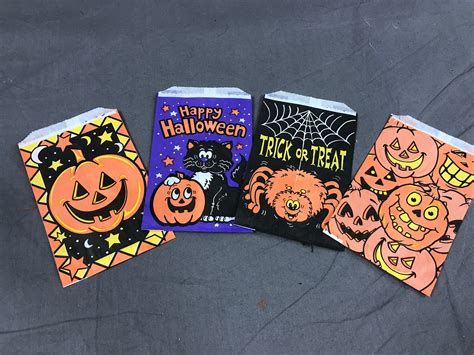 Vintage Halloween Trick Or Treat Bags Party Candy Bags Jack O Etsy