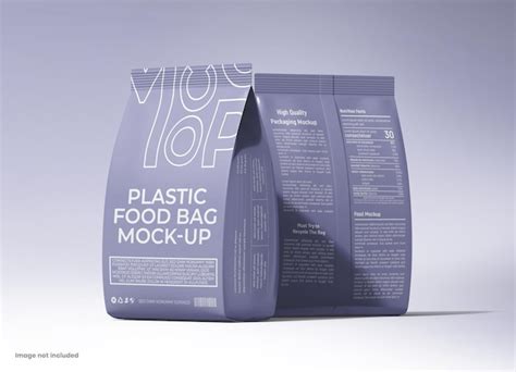 Matowa Plastikowa Torba Do Pakowania żywności Makieta Psd Na Herbatę Z