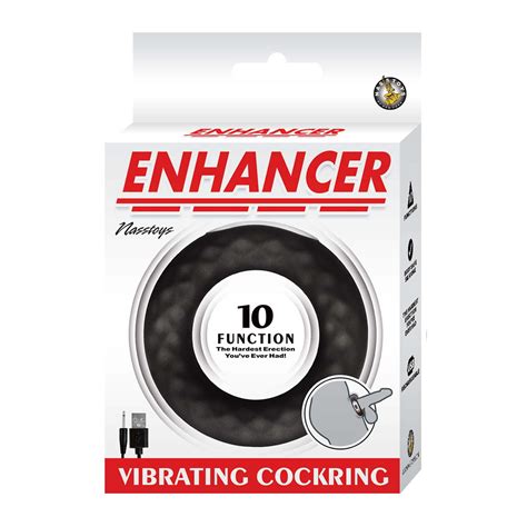 Enhancer 10 Function Vibrating Cock Ring Black Sex Toy Hotmovies