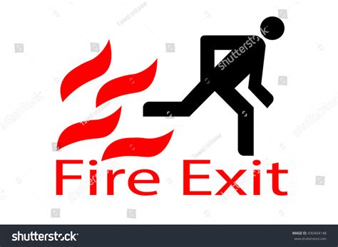 Emergency Fire Exit Door Exit Door Stock Vector Royalty Free