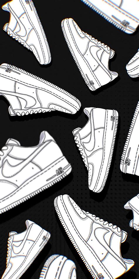 Nike Air Force 1 Shoes White And Black Wallpapers Wallpapers Clan