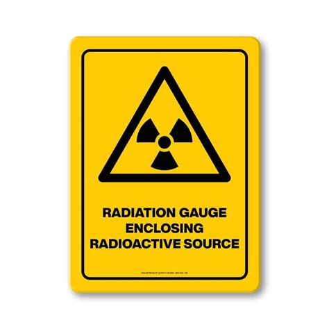 Hazard Sign Radiation Gauge Enclosing Radioactive Source Industroquip