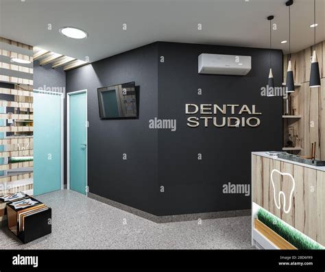 Reception In Dental Clinic Design In A Modern Style Stock Photo Alamy