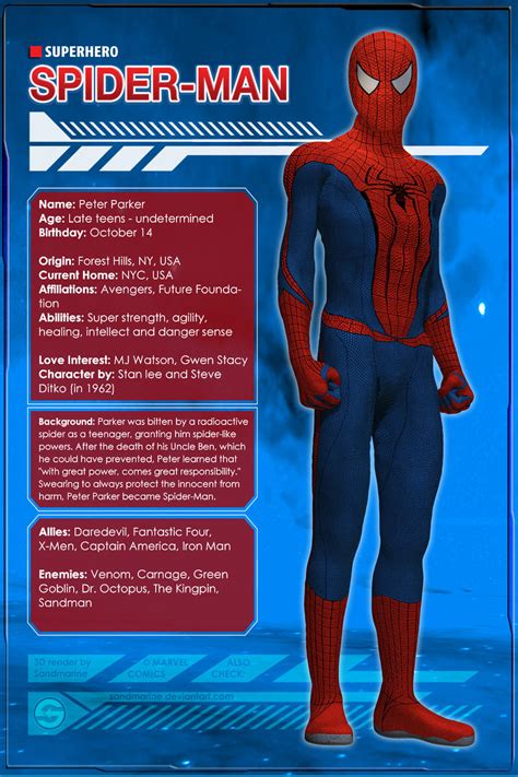 Spider Man Character Profile By Sandmarine On Deviantart