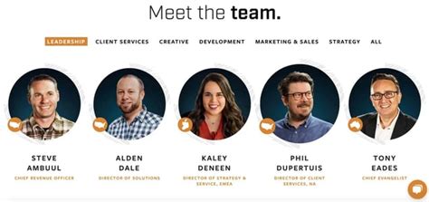 Top 55 Team Page Web Design Update