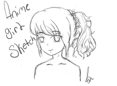 Anime Girl Sketch By Dubbletheyaoi On Deviantart