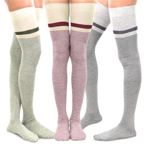Women Knee High Socks Teehee Womens Fashion Over The Knee High Socks Pair Combo Socks