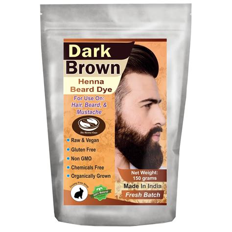 Buy 1 Pack Of Medium Brown Henna Beard Dye For Men 100 Natural