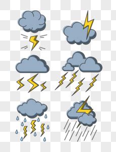 注意雨雪天氣。 / 注意雨雪天气。 ― zhùyì yǔxuě tiānqì. 氣象暴雨天氣卡通形象烏雲閃電雷陣雨PSD美工圖案免費下載-素材分辨率1369 × 1024px - Lovepik ID733590501