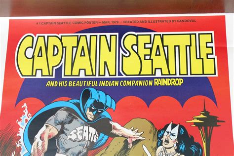 Original Lot 2 Captain Seattle Comic Posters, Vintage Sandoval #1