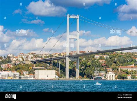 The Bosphorus Bridge Or 15 July Martyrs Bridge One Of The Three