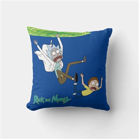 Rick And Morty™ Falling Out Of Portal Throw Pillow Zazzle
