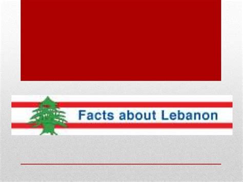 Lebanon Facts Activity