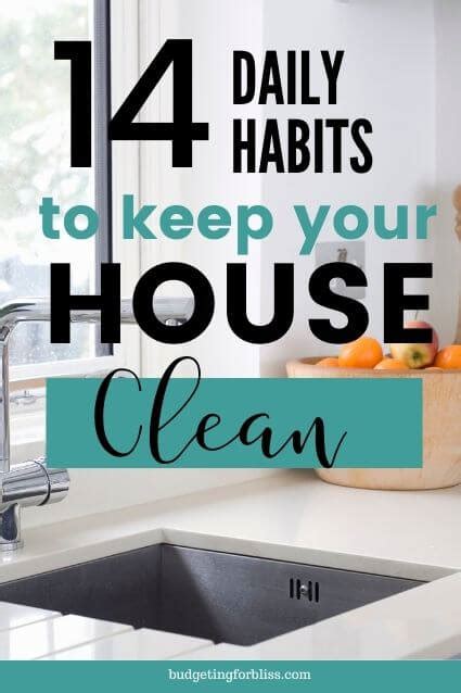 14 Daily Habits To Keep Your House Clean Budgeting For Bliss