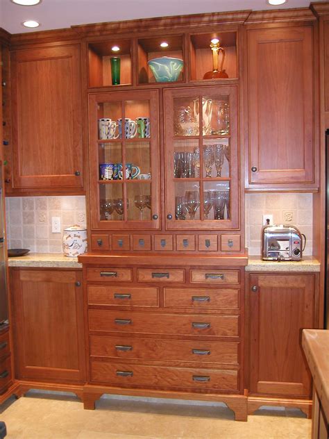 This cabinet is suitable for dining rooms and living rooms. mission style kitchen cabinets pictures | New cherry ...