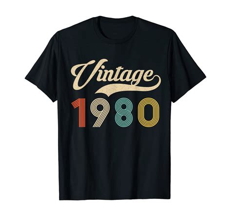 Retro Vintage 1980 40th Birthday Classic 40 Years Old T Shirt Unisex