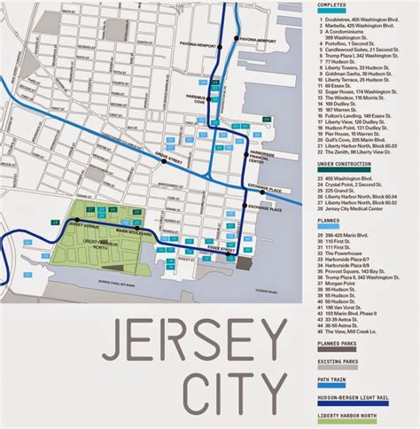 Jersey City Map Free Printable Maps